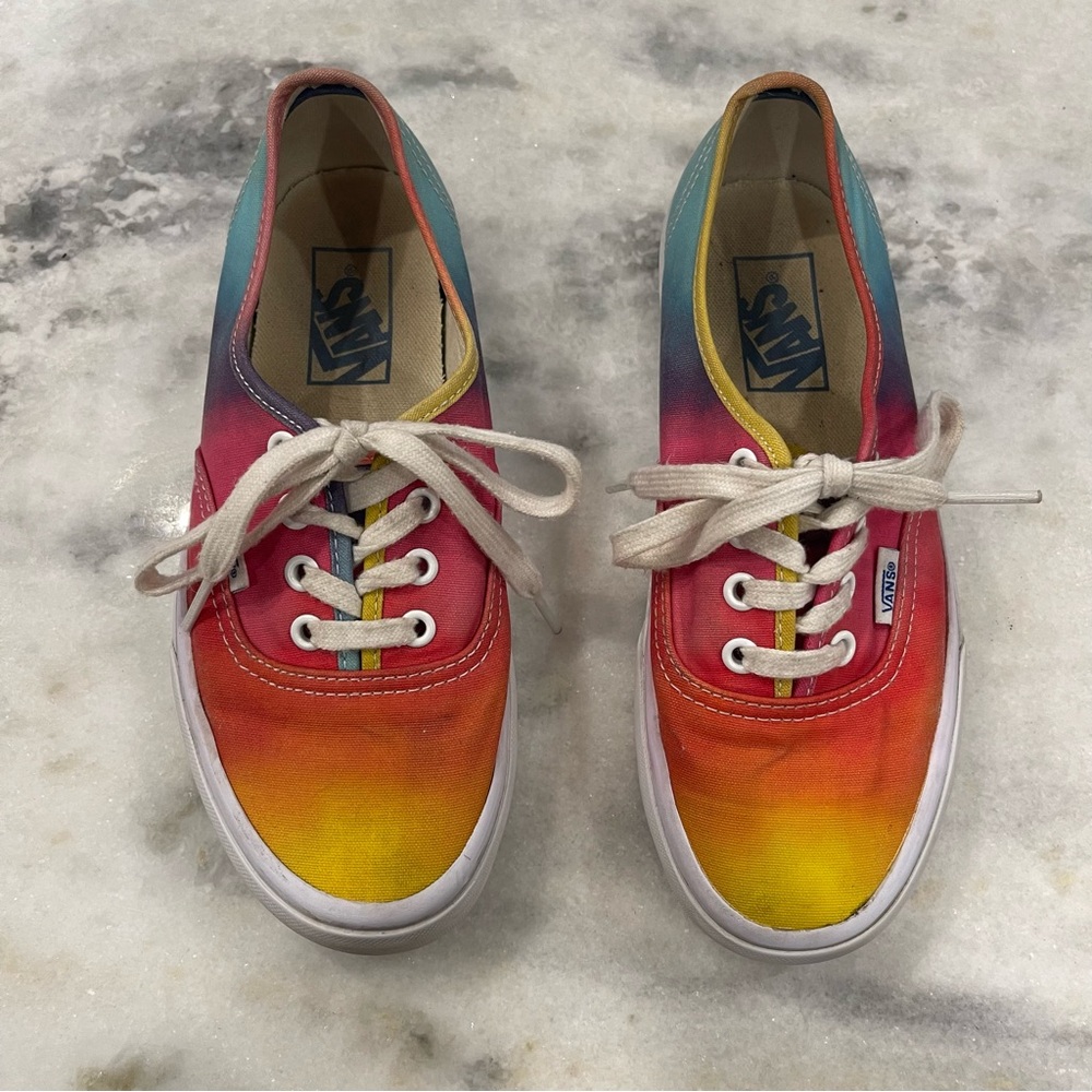 Men’s Women’s VANS Rainbow Ombré Canvas Low Top Skater Shoes